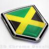 Jamaica Flag Jamaican Emblem Chrome Crest Decal Sticker