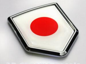Japan Flag Japanese Emblem Chrome Crest Decal Sticker