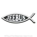 Jeebus Fish Chrome Emblem