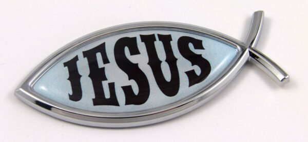 Jesus Jesus Fish  3D Adhesive Car Emblem