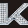 Chrome Letter Style Crystal - K