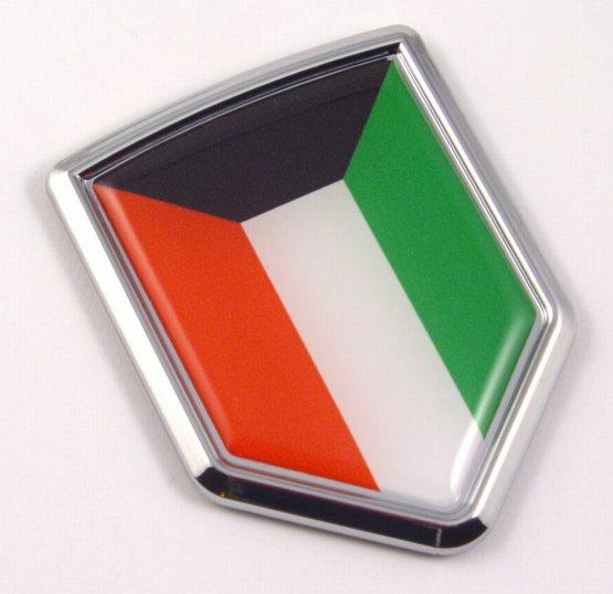 Kuwait Flag 3D Crest Emblem Domed Sticker