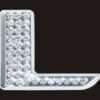 Chrome Letter Style Crystal - L