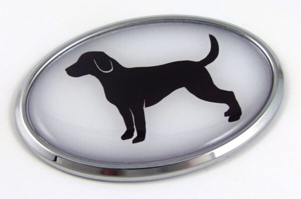 Labrador 3D Adhesive Oval Chrome Pet Emblem