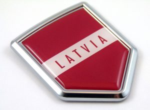 Latvia Crest 3D Chrome Emblem