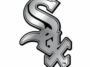 Chicago Sox Solid Metal Chrome Color Emblem