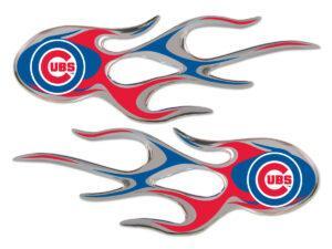 Chicago Cubs Domed Flame Decals