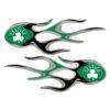 Boston Celtics Domed Flame Decals