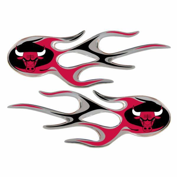 Chicago Bulls Domed Flame Decals