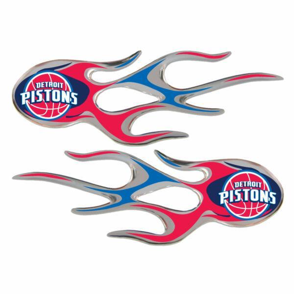 Detroit Pistons Domed Flame Decals