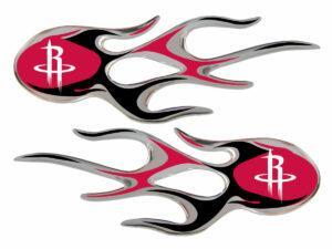 Houston Rockets Domed Flame Decals
