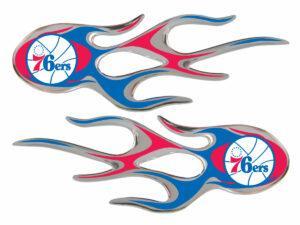 Philadelphia 76ers Domed Flame Decals