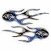 Baltimore Ravens Domed Flame Decals PAIR