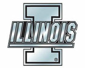 Illinois Fighting Illini I Silver Auto Emblem