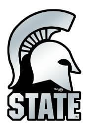 Michigan State Spartans Silver Auto Emblem