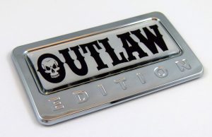Outlaw Edition 3D Chrome Auto Emblem