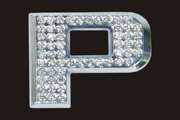 Chrome Letter Style Crystal - P