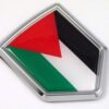 Palestine 3D Chrome Flag Crest Emblem Car Decal