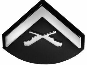 Patch - Lance Corporal Triple Chrome Plated Adhesive ABS Emblem