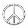 20 Peace Sign Outline Chrome Emblems