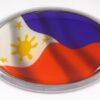 Philippine Wave Flag Oval 3D Chrome Emblem