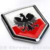 Poland Polski Polish Flag Emblem Crest Chrome Decal
