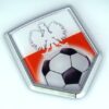 Poland Soccer Crest 3D Adhesive Chrome Auto Emblem
