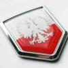 Poland White Eagle Flag Decal Crest Chrome Emblem Sticker