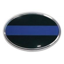 Police Oval 3D Chrome Emblem Car Decal