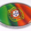 Portugal Wave Flag Oval 3D Chrome Emblem