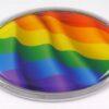 Pride Wave Flag Oval 3D Chrome Emblem