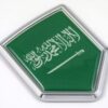 Saudi Arabia 3D Chrome Flag Crest Emblem Car Decal