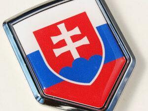Slovakia Decal Flag Crest Chrome Emblem Sticker