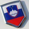 Slovenia Decal Slovenian Flag Crest Chrome Emblem Sticker Decal