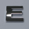 Small Chrome Letters E