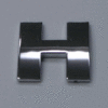 Small Chrome Letters H