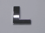 Small Chrome Letters L
