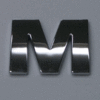 Small Chrome Letters M