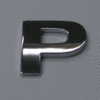 Small Chrome Letters P