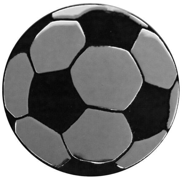 Soccer Ball Chrome Metal Auto Emblem