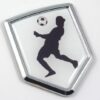 Soccer Logo 3D Shield Emblem Chrome Domed Sticker