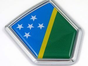 Solomon Islands 3D Chrome Flag Crest Emblem Car Decal