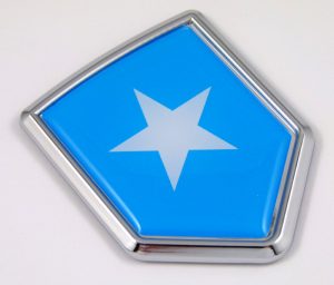 Somalia 3D Chrome Flag Crest Emblem Car Decal