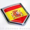 Spain Flag Spanish Emblem Chrome Crest Decal Sticker