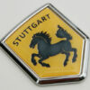 Stuttgart Yellow Flag 3D Decal Crest Chrome Emblem Sticker