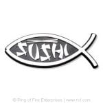Sushi Fish Chrome Emblem
