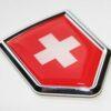 Switzerland Swiss Decal Flag Crest Chrome Emblem Sticker