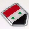 Syria 3D Adhesive Flag Crest Chrome Car Emblem
