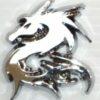 Tribal Dragon Small Chrome Emblems - PAIR