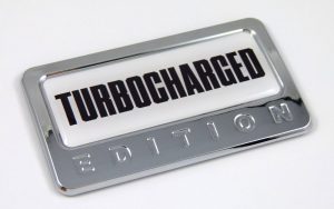 Turbocharged edition 3D Chrome Emblem